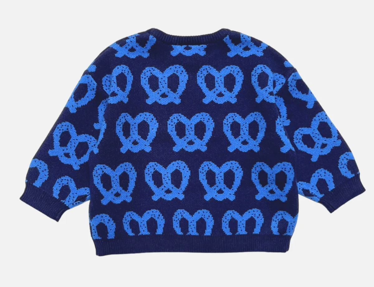 MILK TEETH Pretzel Sweater Blue