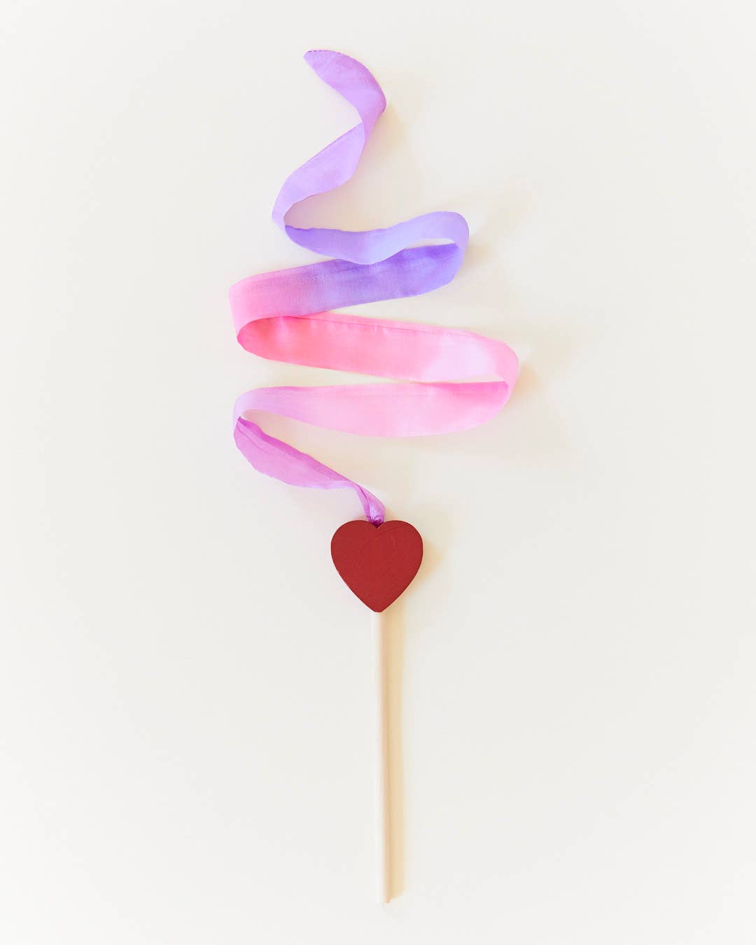 SARAH'S SILKS - Mini Silk & Wood Wand - Heart
