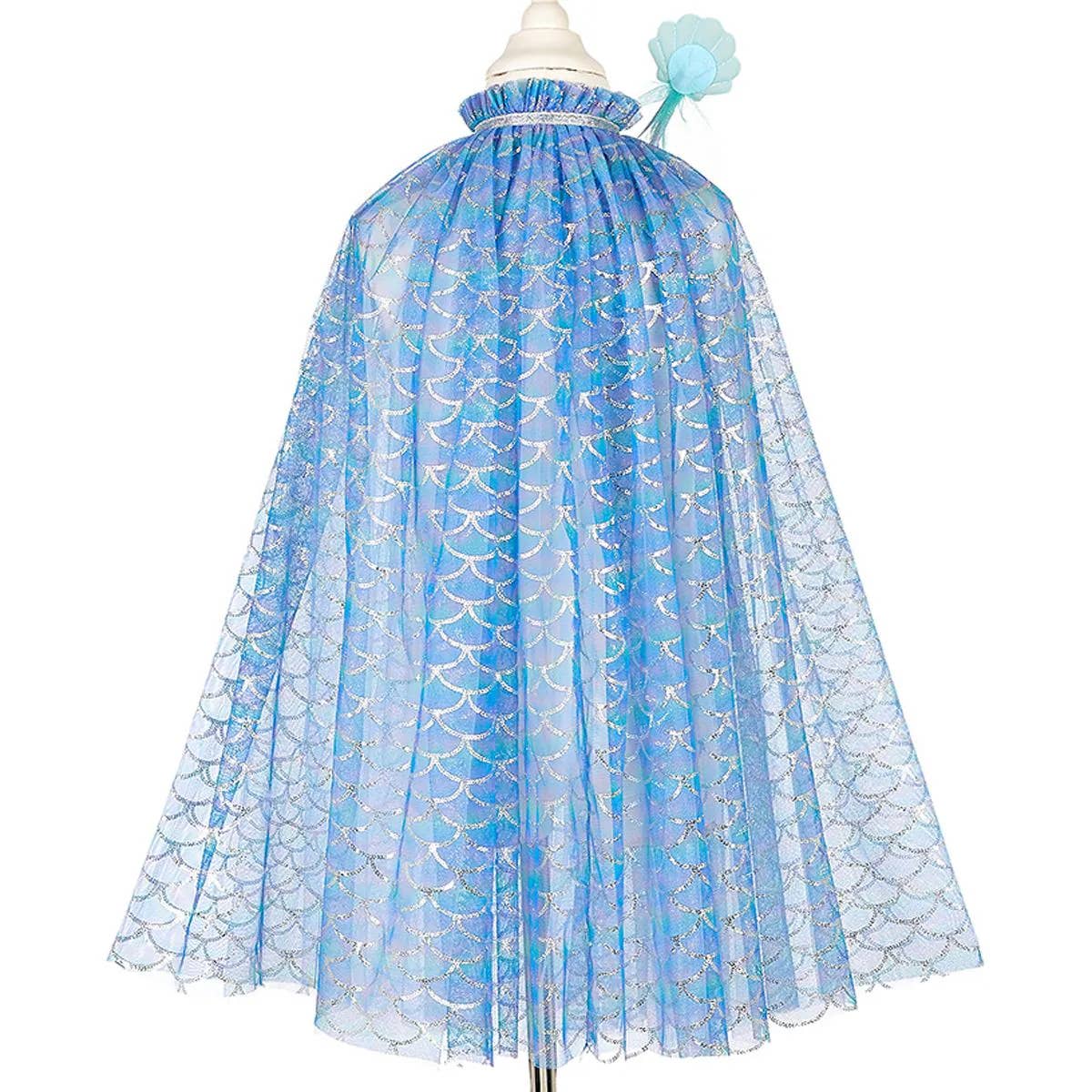Marlya Mermaid Costume Cape Set (cape,tiara,wand sz 5-7 yrs)