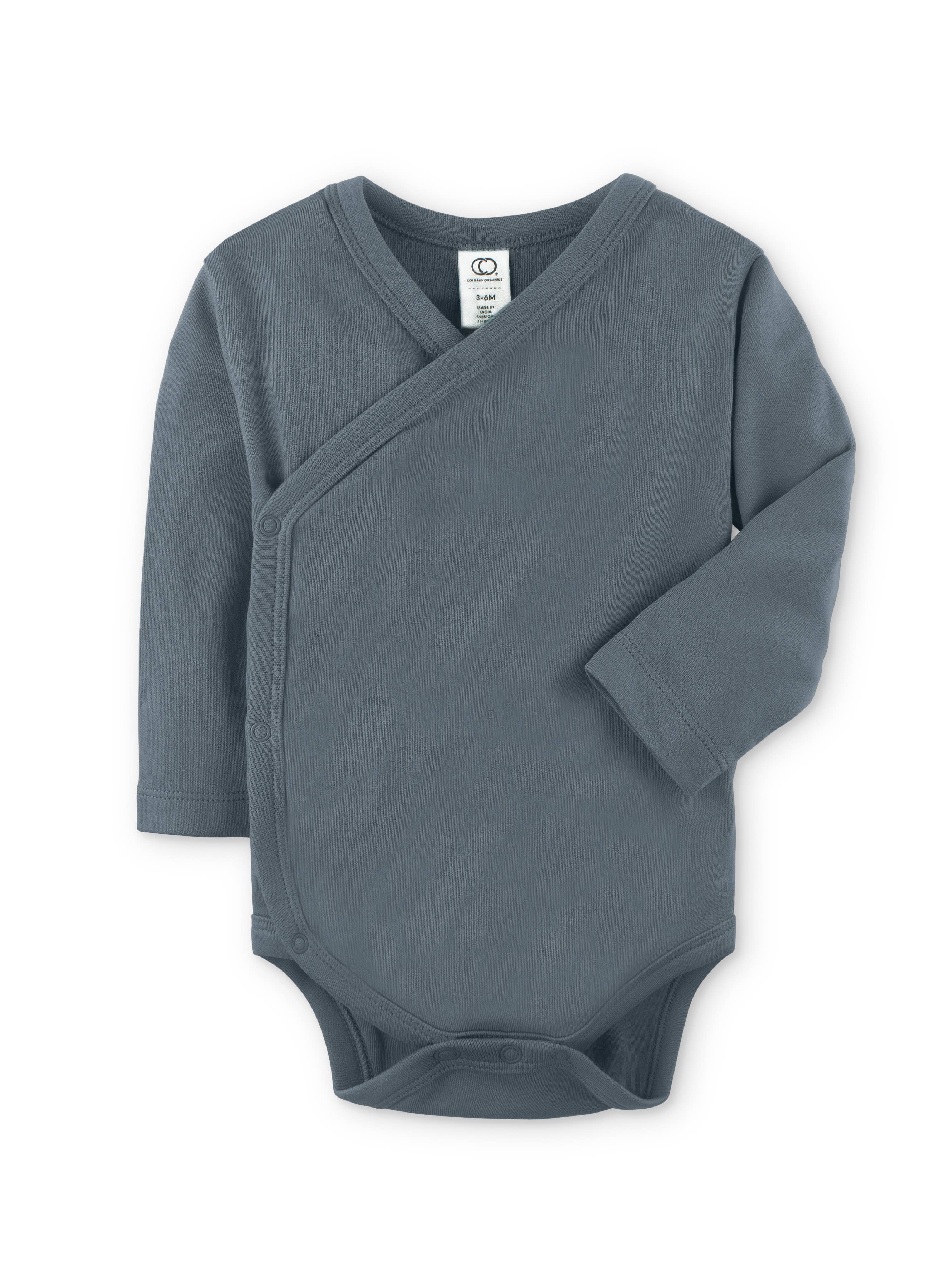Organic Cotton Kimono Bodysuit - Harbor