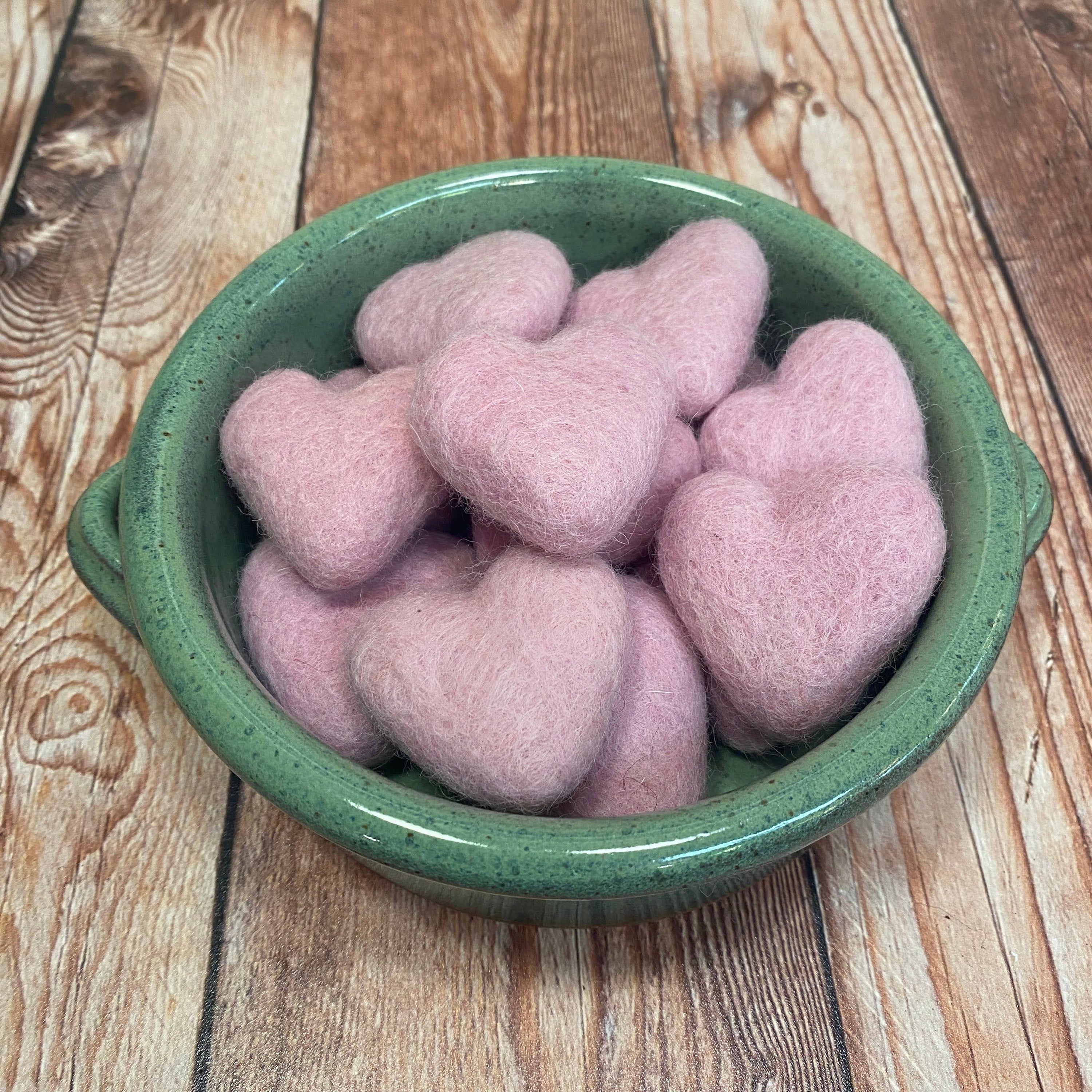 Felt Hearts Loose Baby Pink